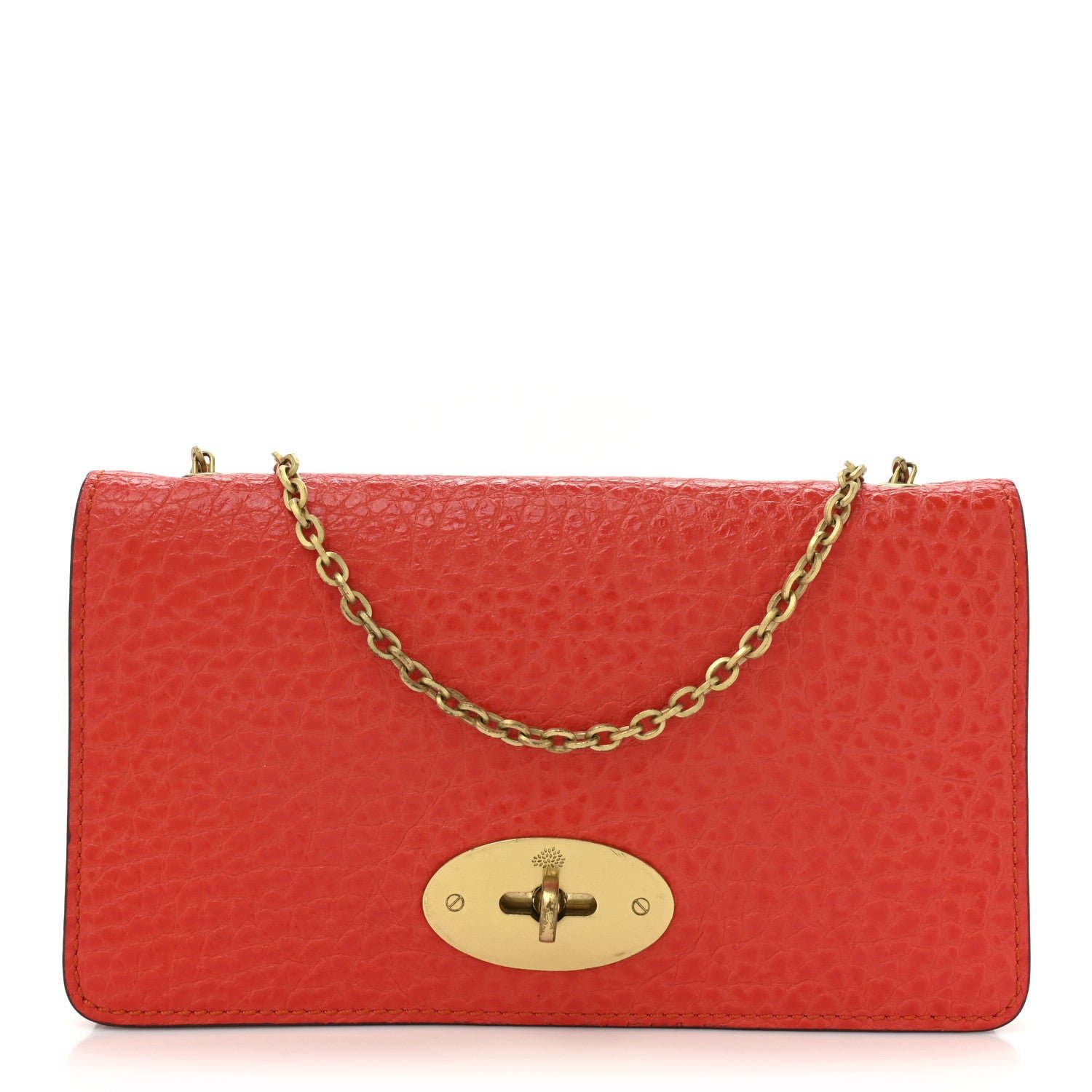 Mulberry Grainy Print Bayswater Clutch Wallet Burnt Orange