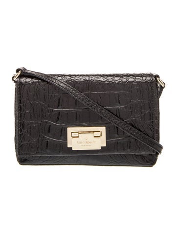 Embossed Leather Crossbody Bag