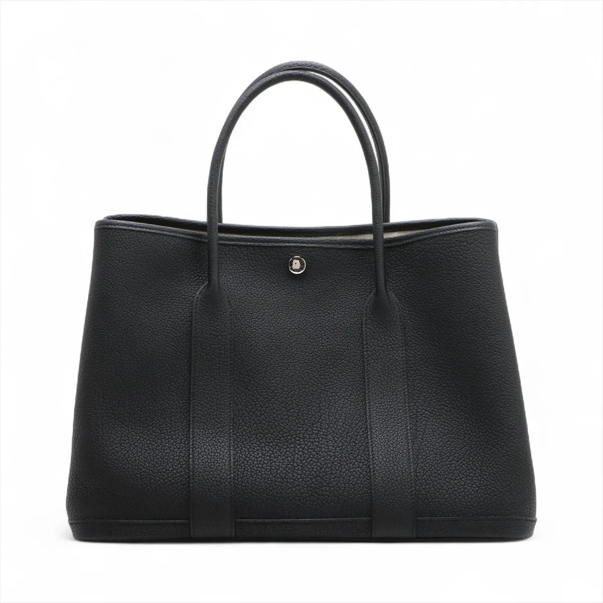Hermès garden party 36 PM Negonda Black Silver Metal Fittings