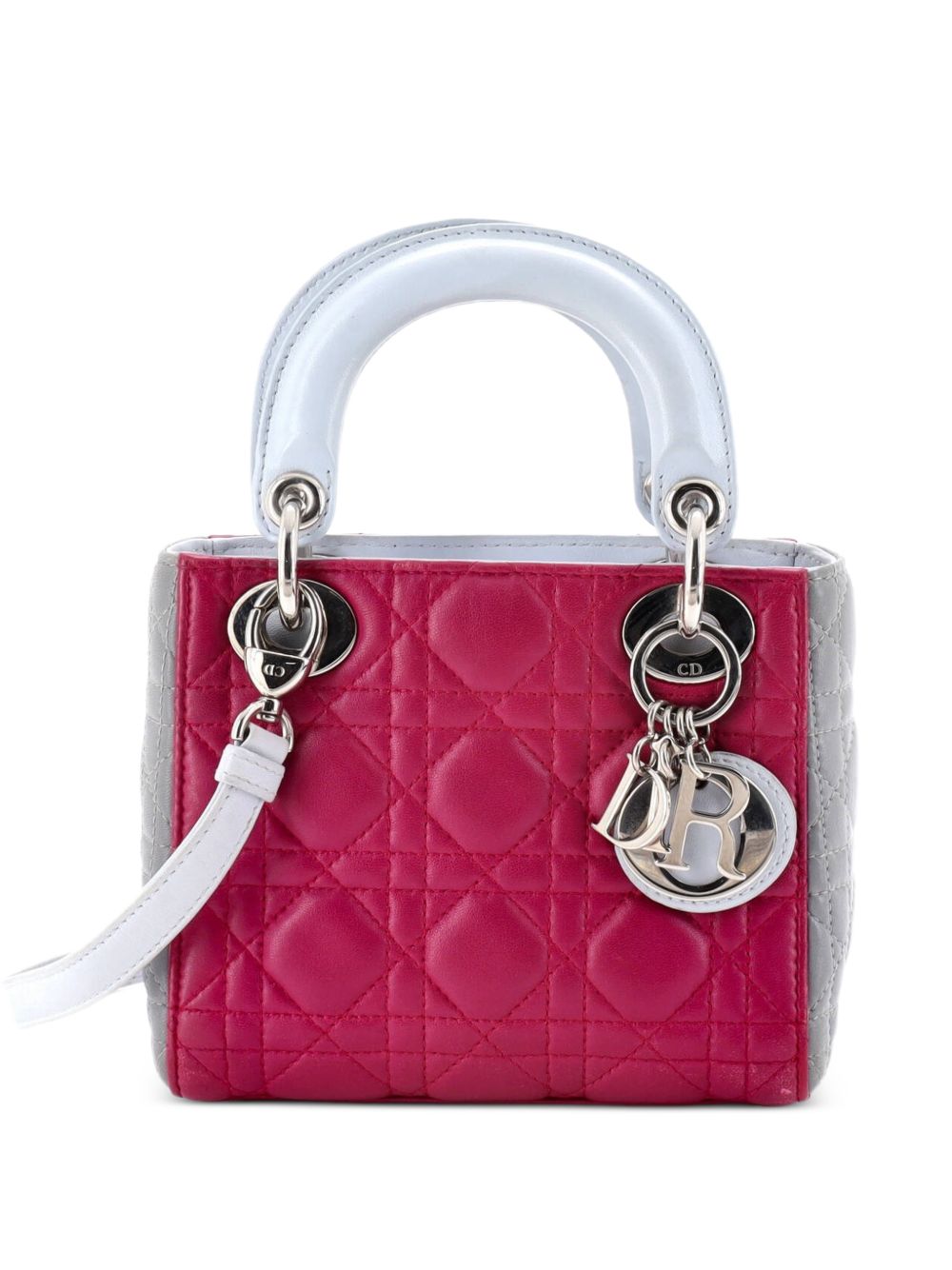 Dior Tricolor Lady Dior Bag Cannage Quilt Leather Mini satchel