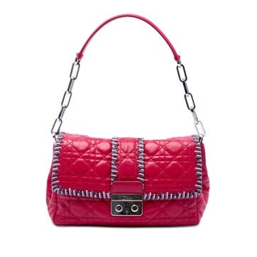 Lambskin Cannage New Lock Whipstitch Chain Flap