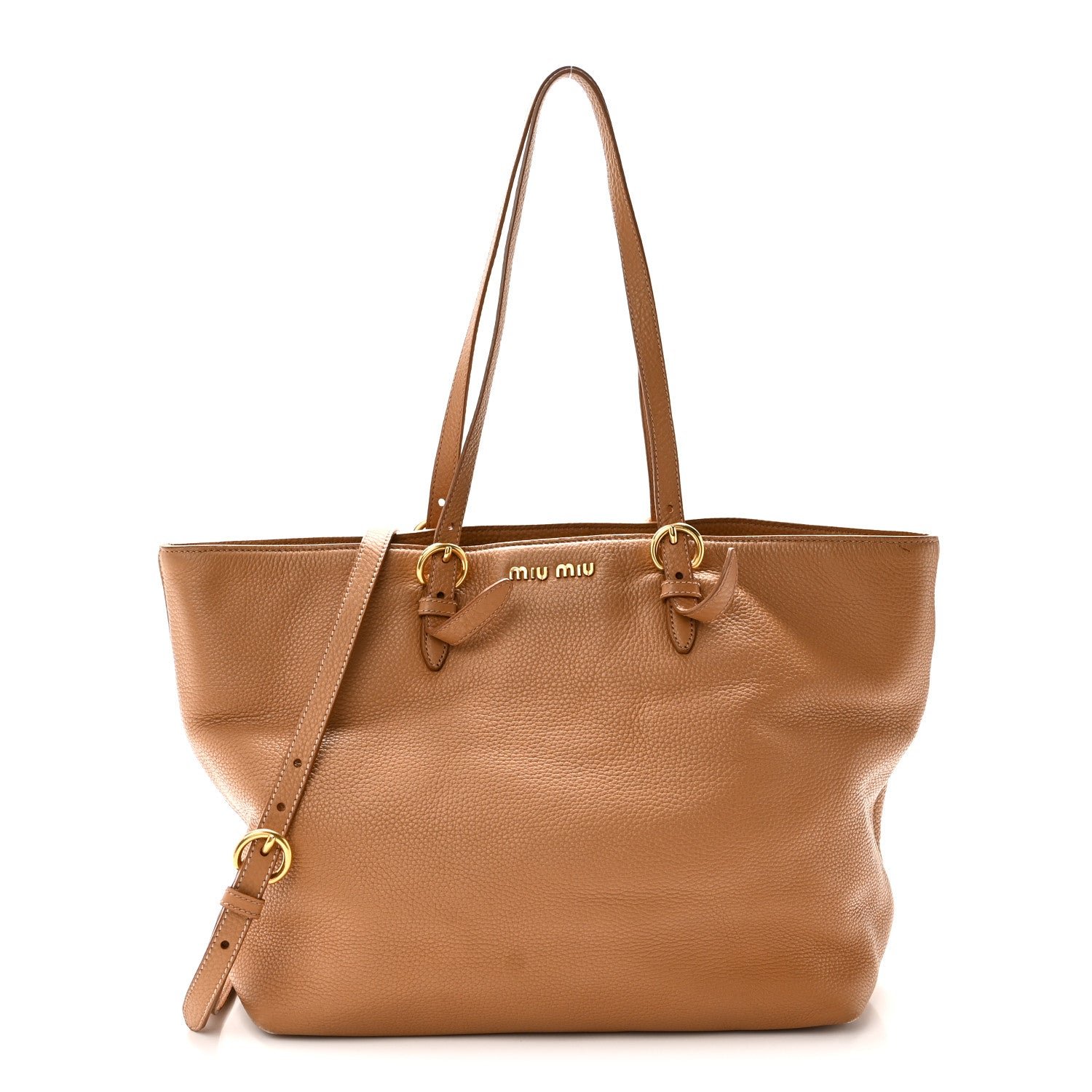 Miu Miu Vitello Daino Tote Naturale