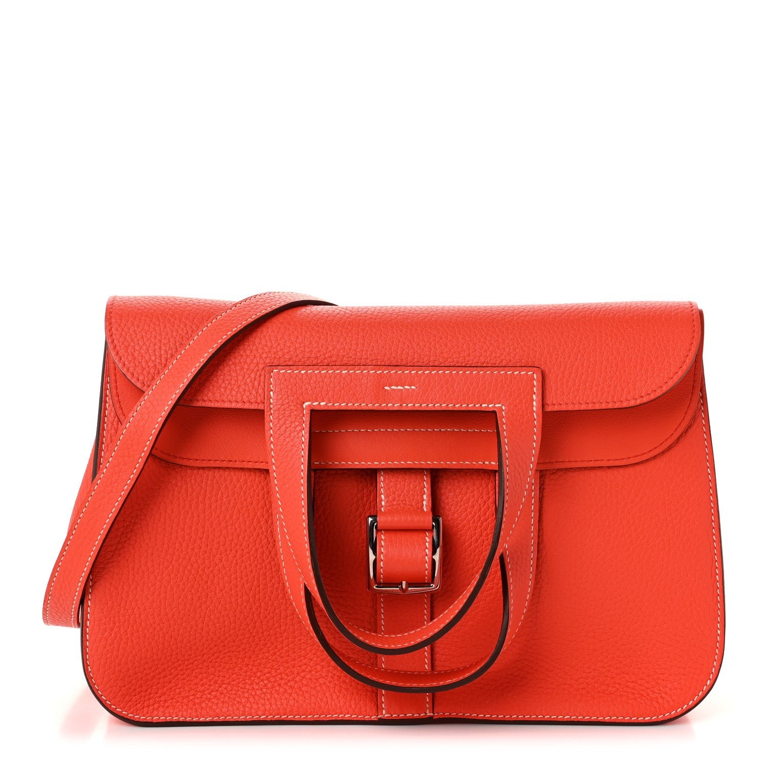 Hermes Taurillon Clemence Halzan 31 GM Orange