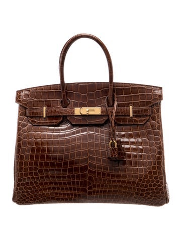 Shiny Porosus Crocodile Birkin 35