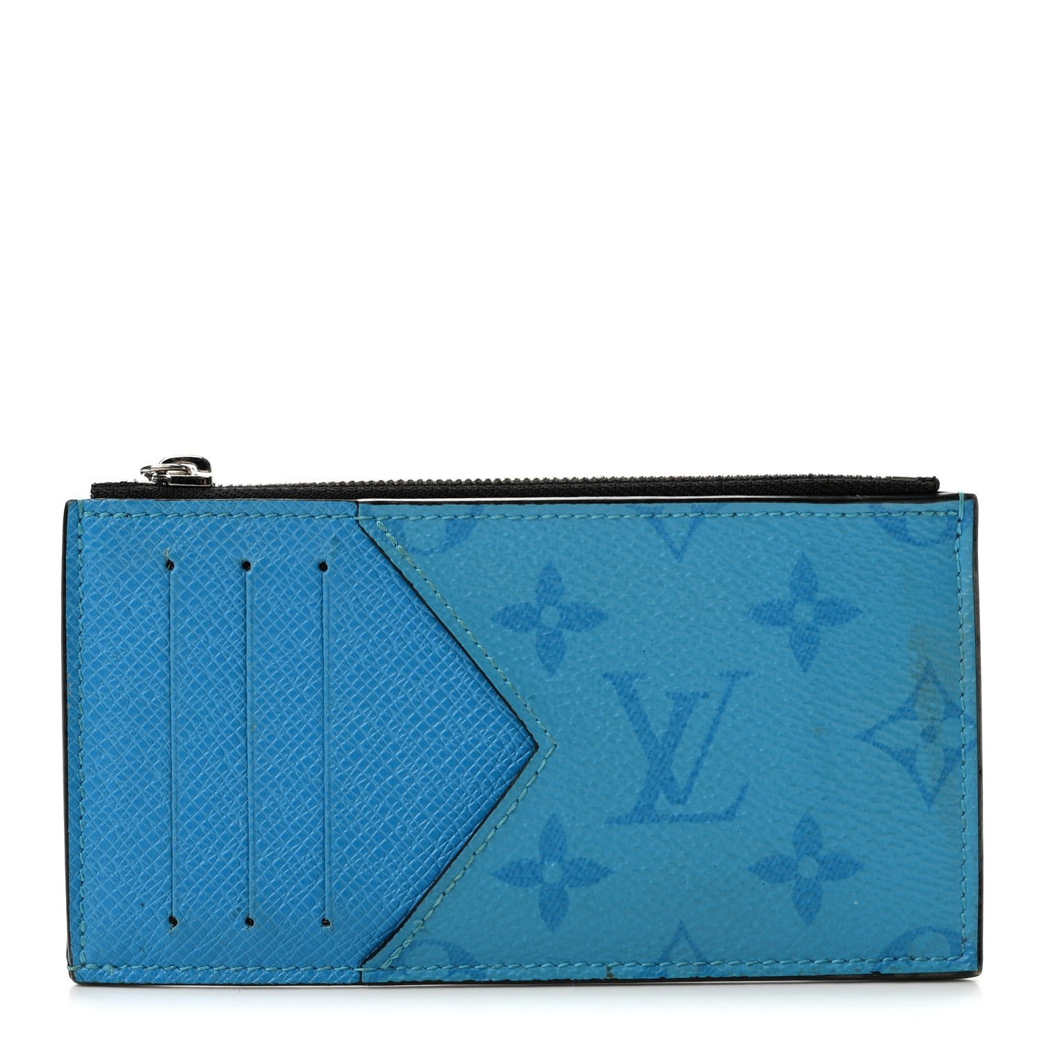 Louis Vuitton Taigarama Coin Card Holder Blue Lagoon