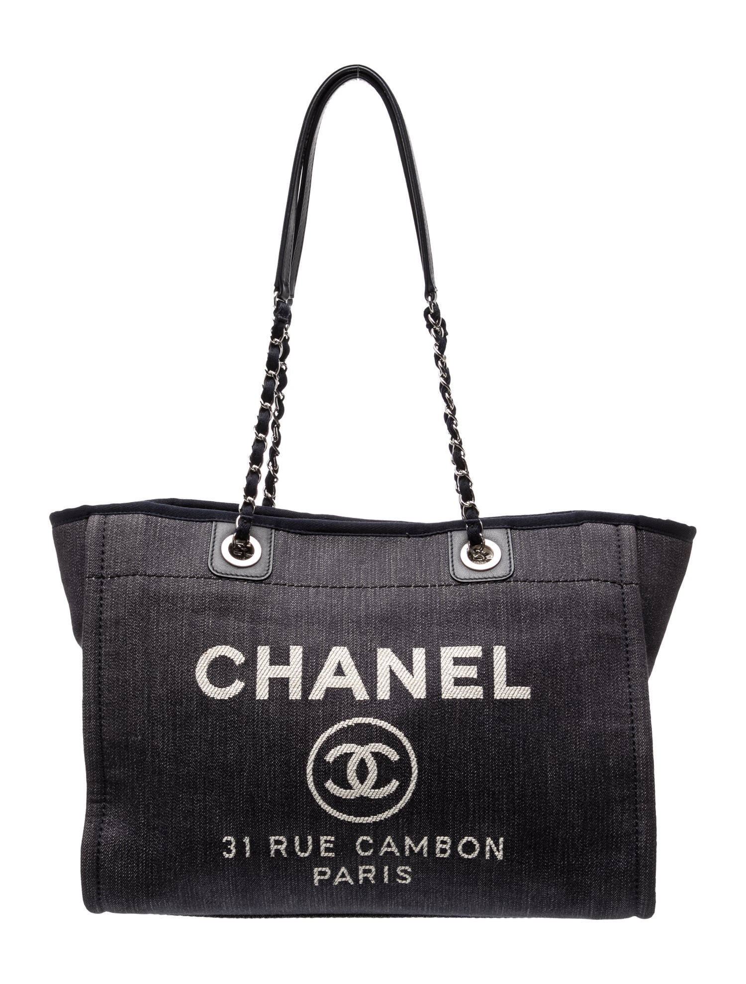 Small Denim Deauville Shopping Bag