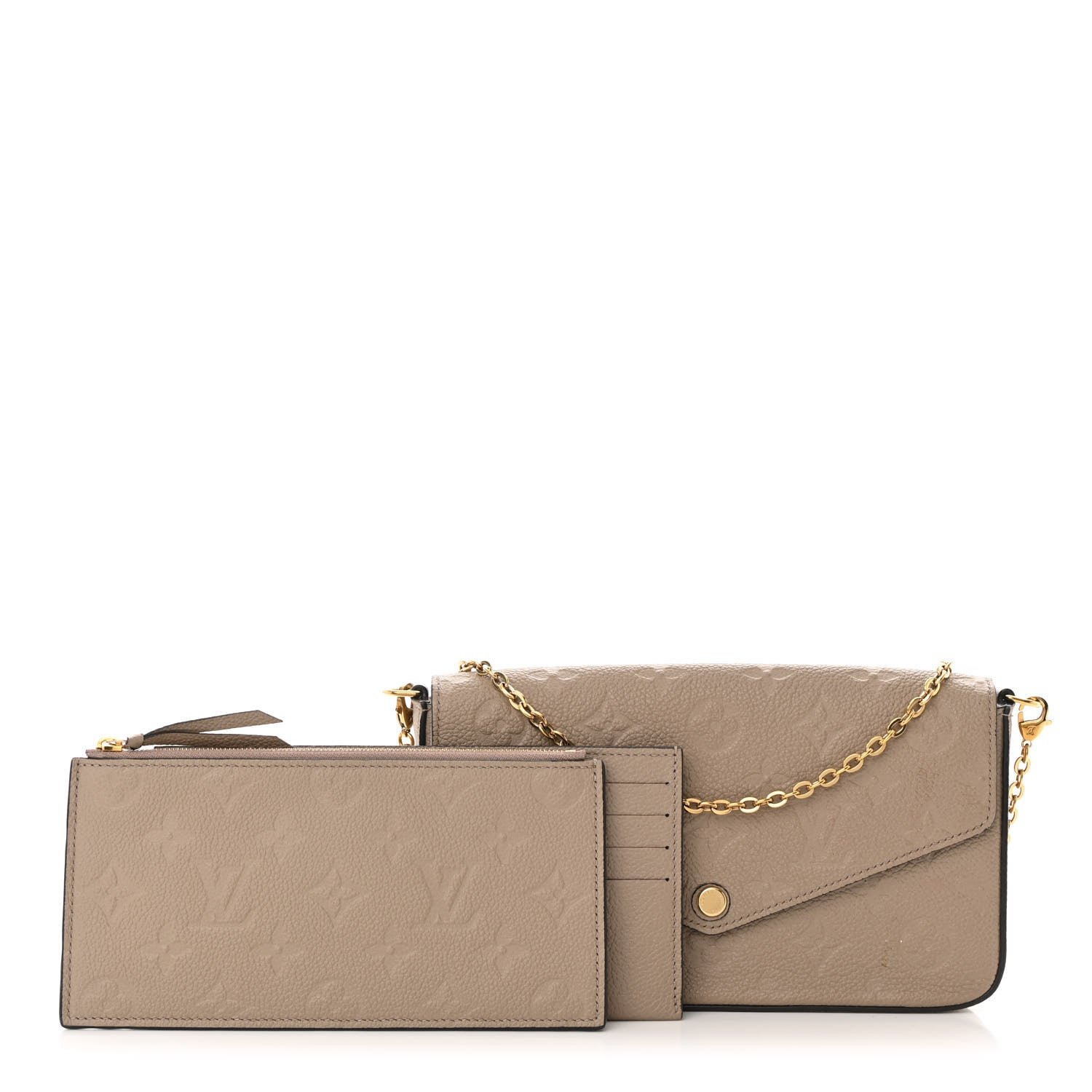 Louis Vuitton Empreinte Pochette Felicie Chain Wallet Tourterelle