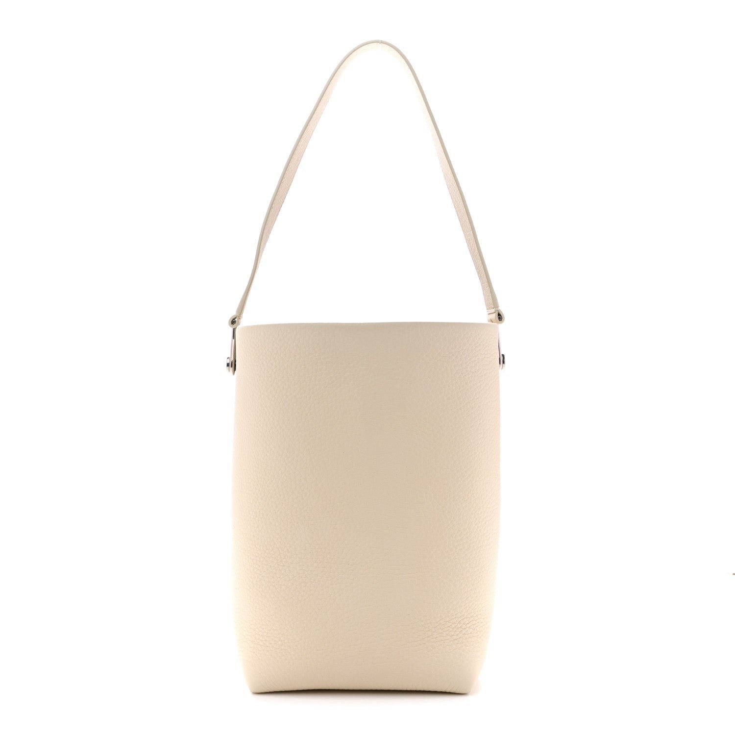 The Row Grained Calfskin Small N/S Hook Tote Ivory