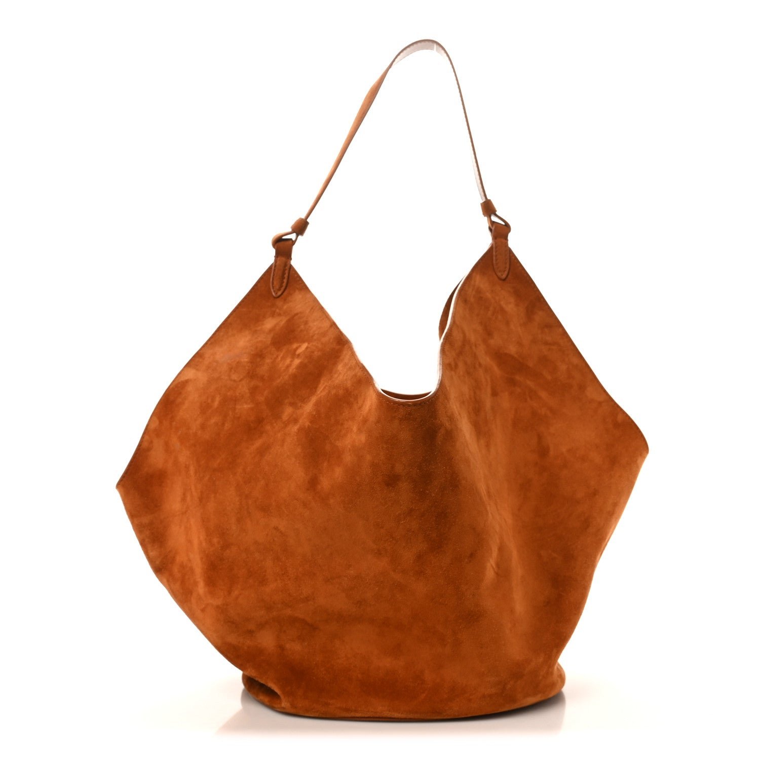 Khaite Khaite Suede Calfskin Medium Lotus Tote Caramel