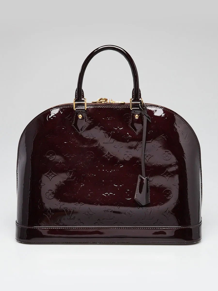 Louis Vuitton Amarante Monogram Vernis Alma GM Bag