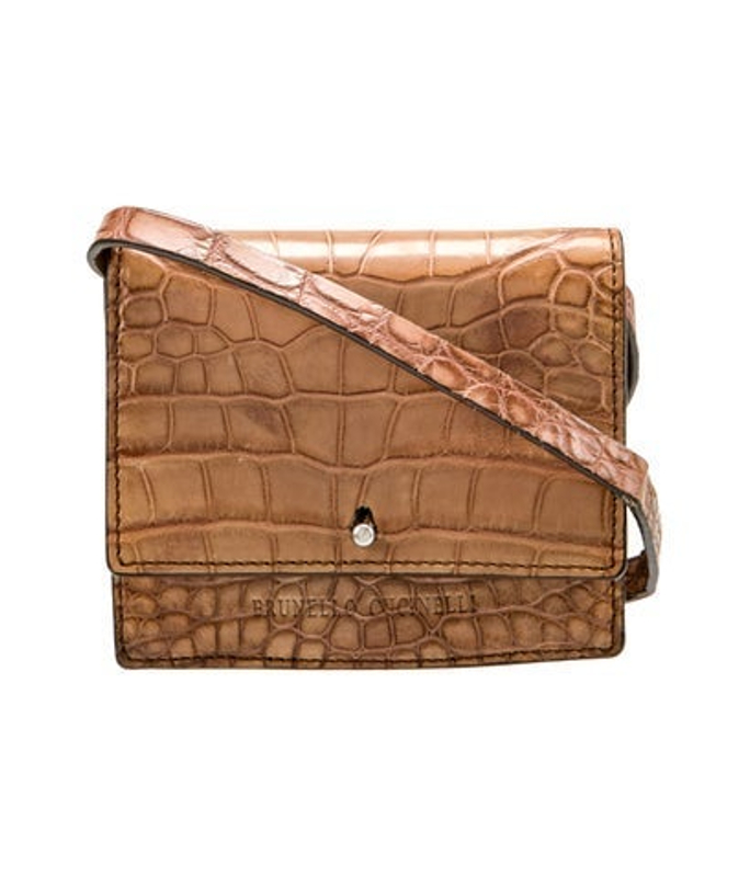 Brunello Cucinelli Cucinelli Alligator Shoulder Bag
