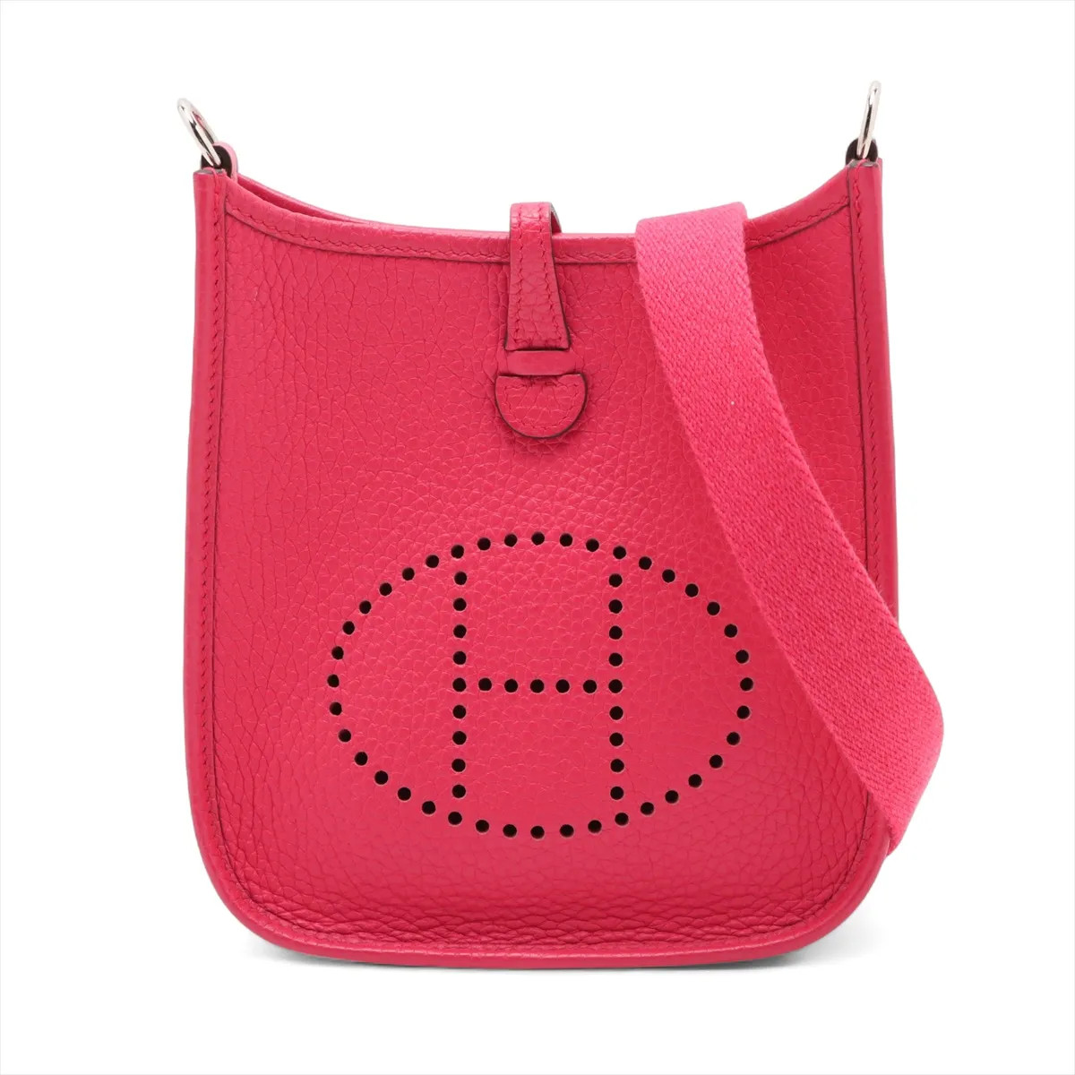Hermès evelyn 16 TPM Amazon Taurillon Clemence Rose extreme Silver Metal Fitting