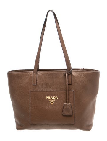 Vitello Daino Leather Vitello Daino Front Pocket Tote