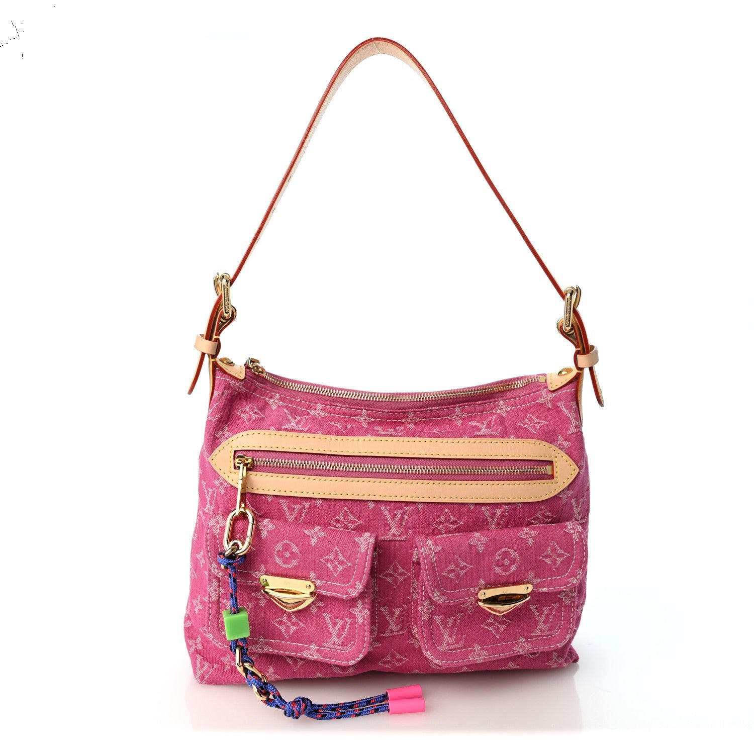 Louis Vuitton Monogram Denim Baggy NM Fuchsia