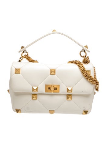 Roman Stud Top Handle Bag