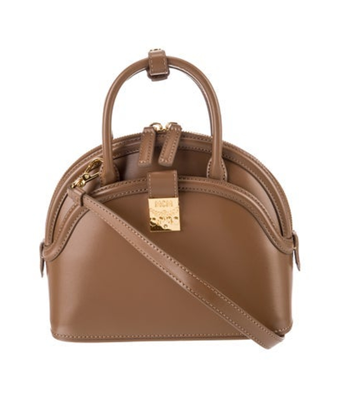 MCM Leather Top Handle Bag