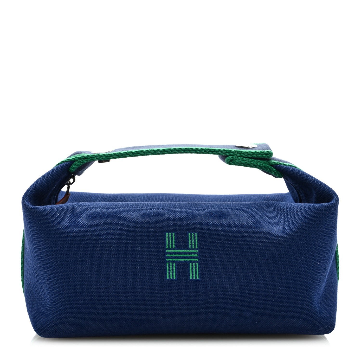 Hermes Canvas Small Bride-A-Brac Pouch Marine
