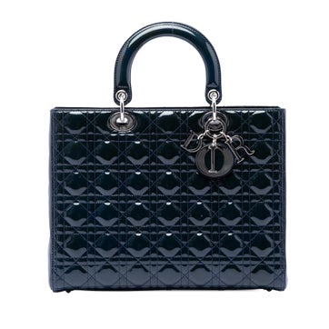 Large Patent Cannage Lady Dior