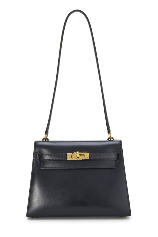 Hermes Blue Nuit Box Kelly Shoulder Sellier 20
