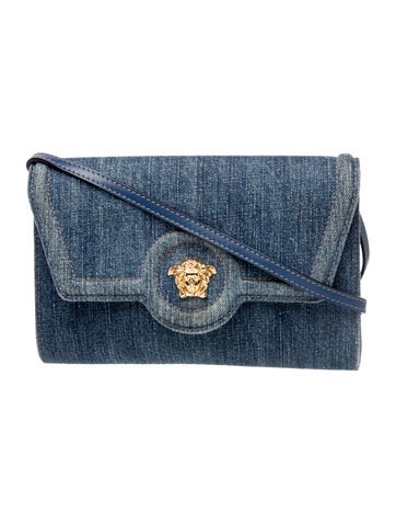 Denim La Medusa Wallet on Chain Mini
