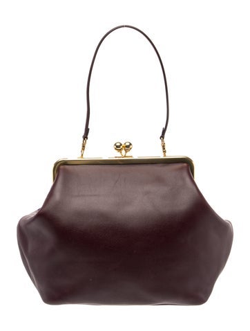 Leather Kisslock Frame Bag w/ Tags