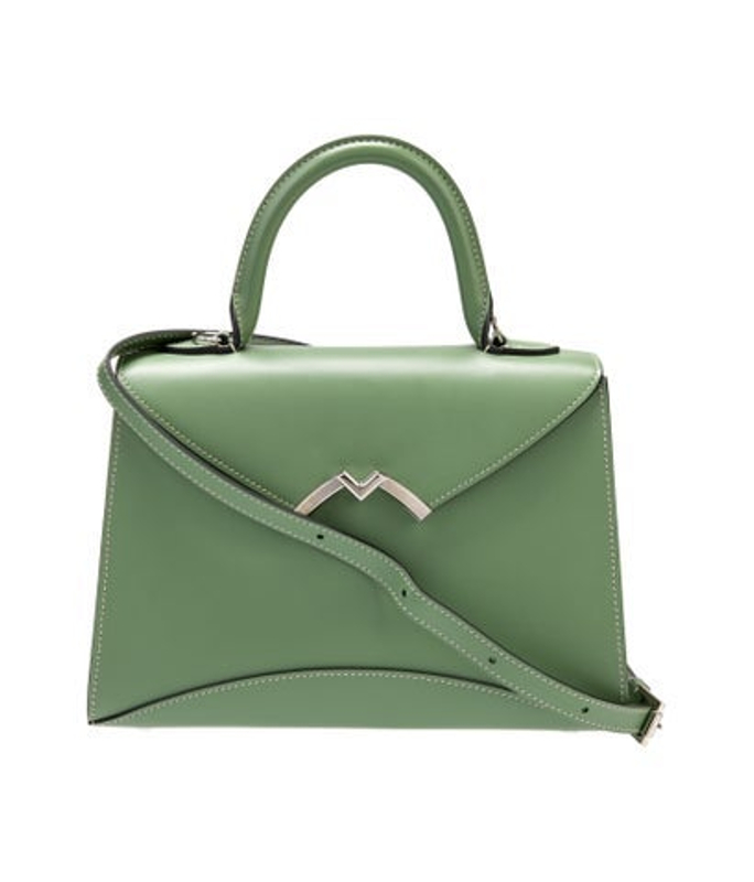 Moynat Leather Top Handle Bag