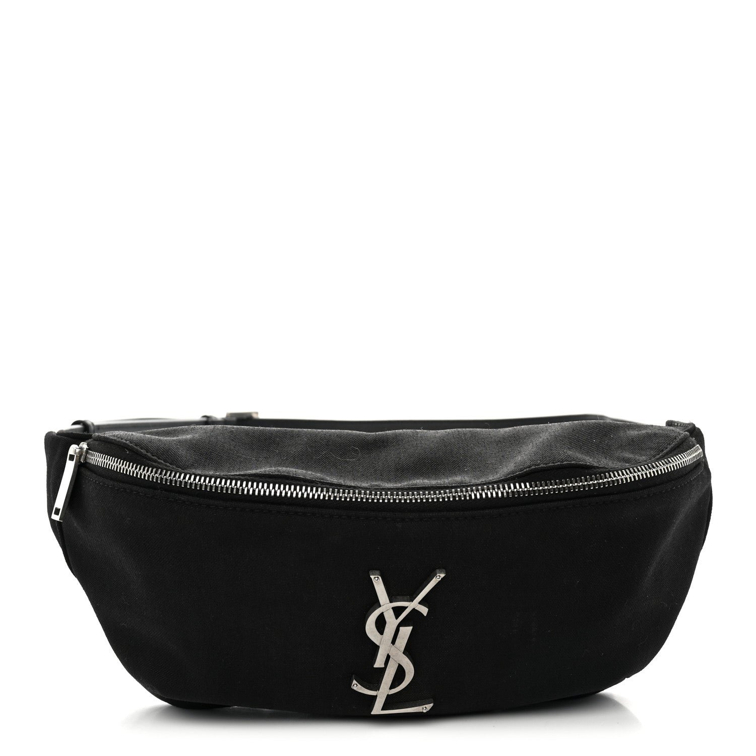Saint Laurent Canvas Monogram Belt Bag Black