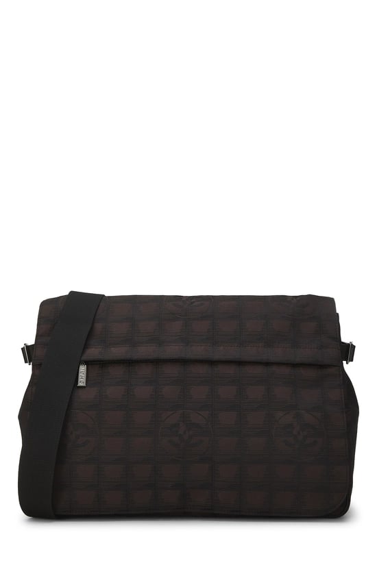 Brown Nylon Travel Line Messenger