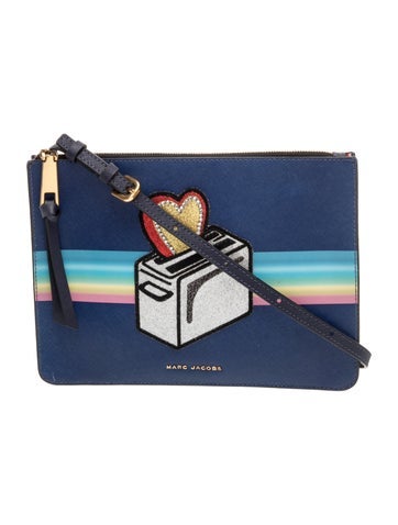 Saffiano Leather Clutch