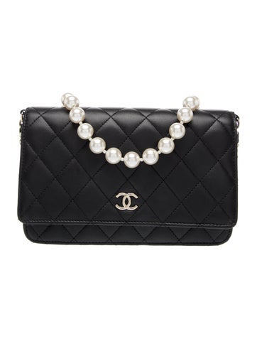 Chanel Classic Quilted Pearl Wallet on Chain
