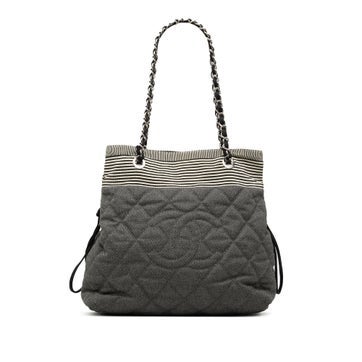 Denim CC Quilted Denim Bonbon Tote