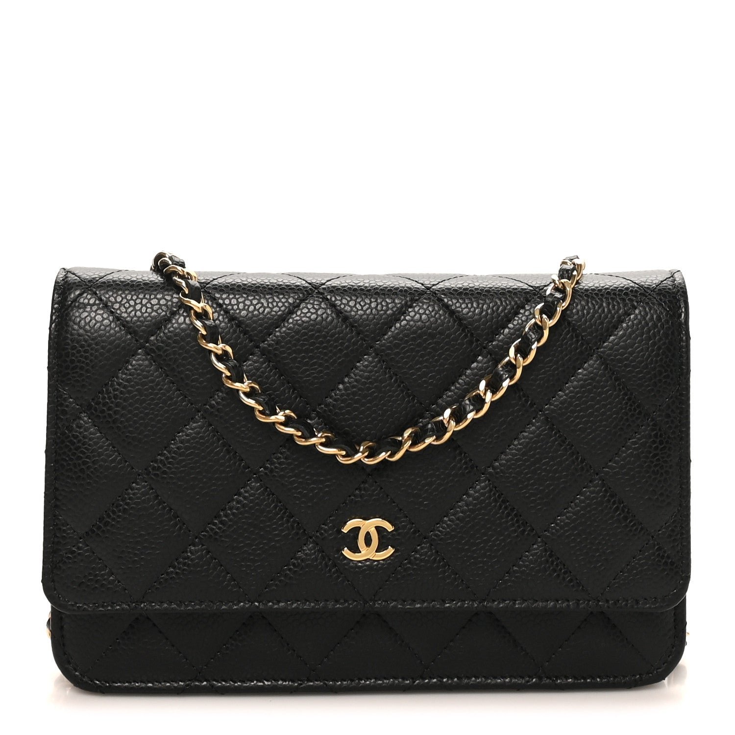 Chanel Caviar Quilted Wallet on Chain WOC Black