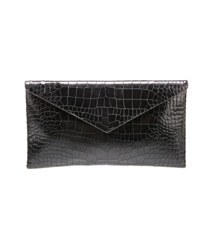 Alaia Embossed Leather Clutch