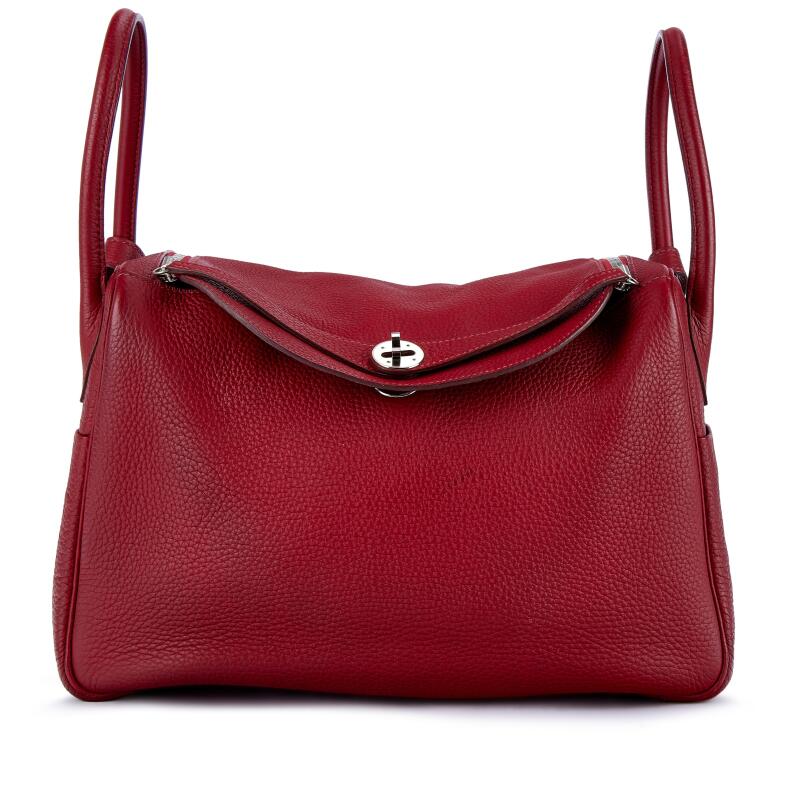 Hermes Rouge Garance Clemence Lindy 34 Palladium Hardware, 2013