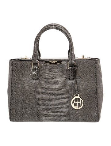 Embossed Leather Top Handle Bag