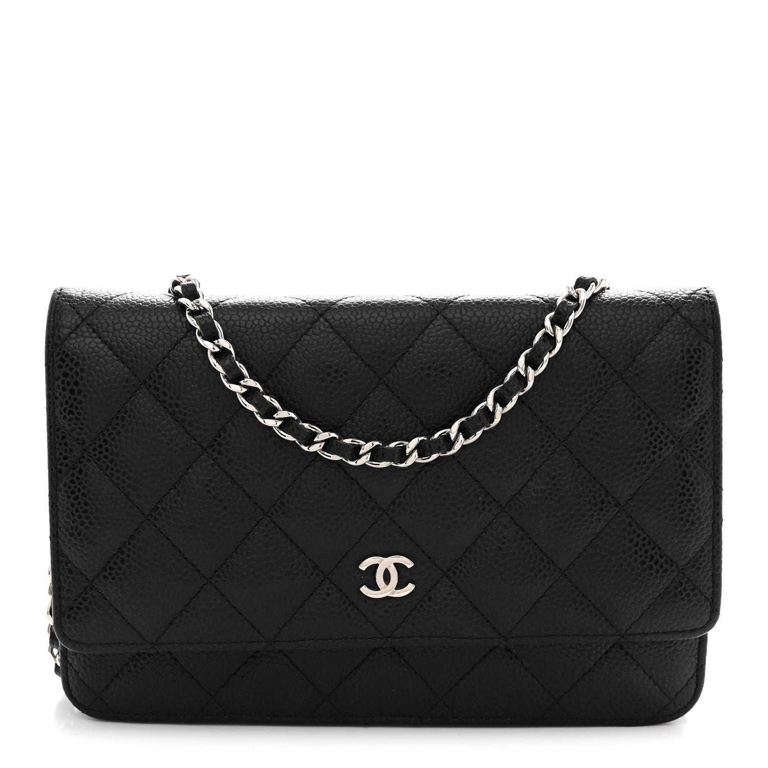 Chanel Caviar Quilted Wallet on Chain WOC Black