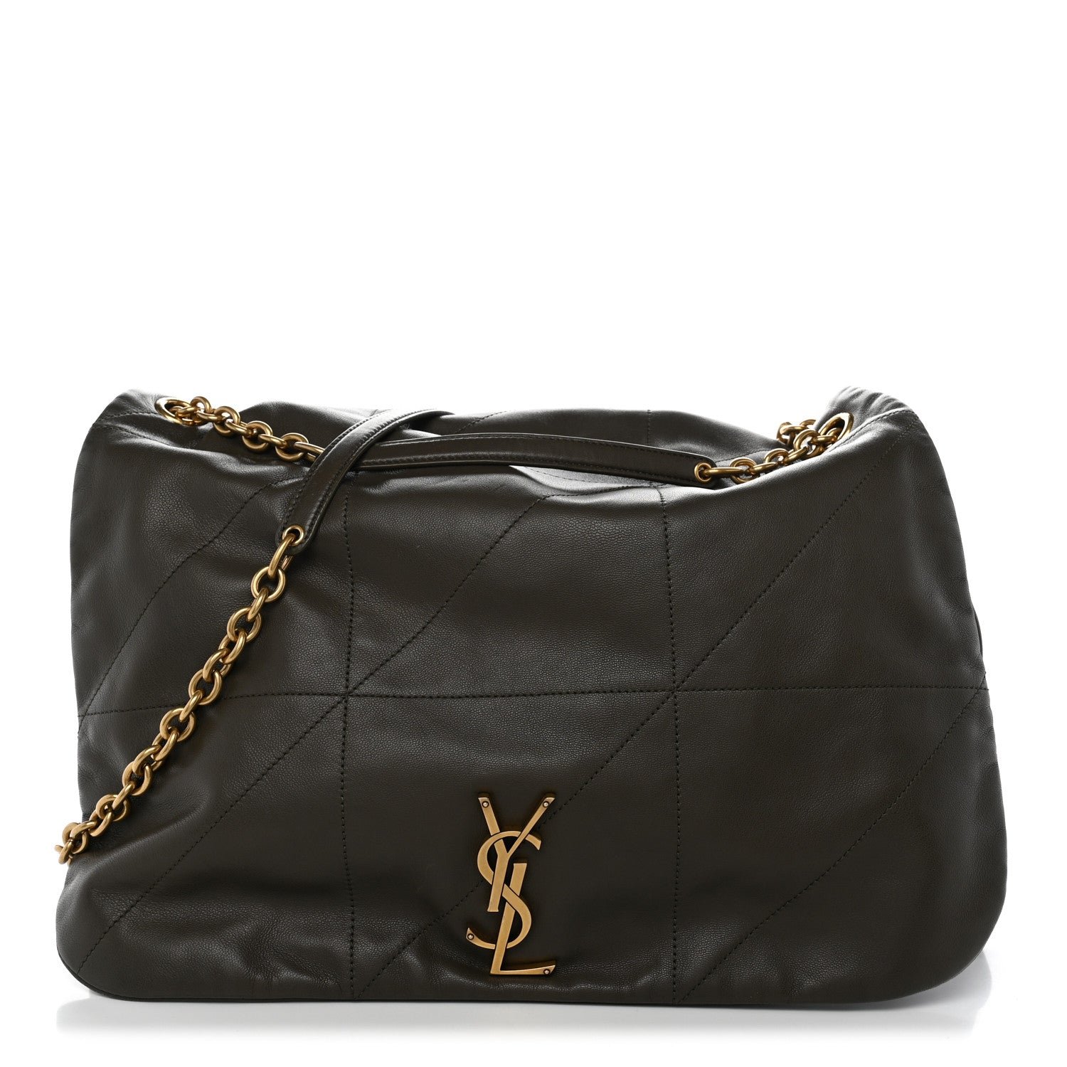Saint Laurent Lambskin Matelasse Monogram Large Jamie 4.3 Light Musk