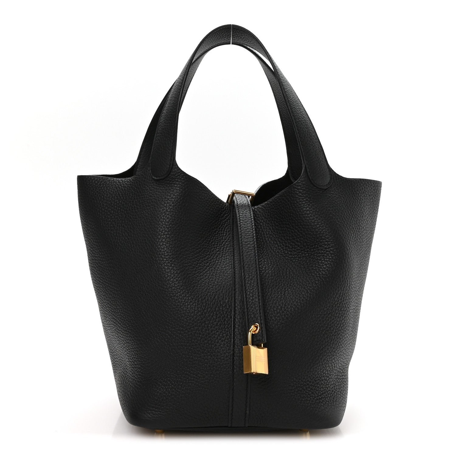 Hermes Taurillon Clemence Picotin Lock 22 MM Black