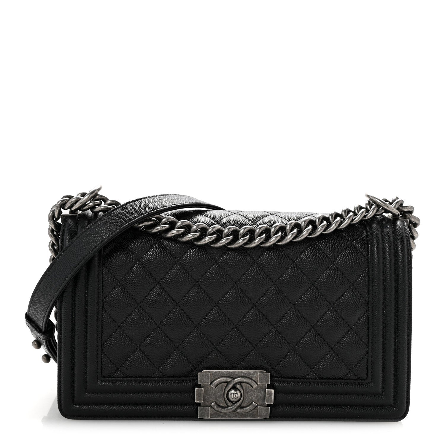 Chanel Caviar Quilted Medium Boy Flap Black