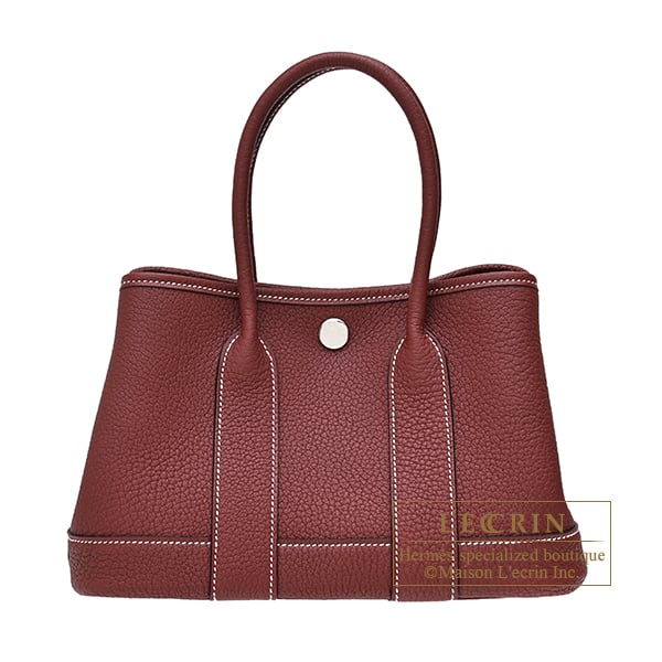 Hermes Neo Garden bag 23 Rouge H Negonda leather Silver hardware