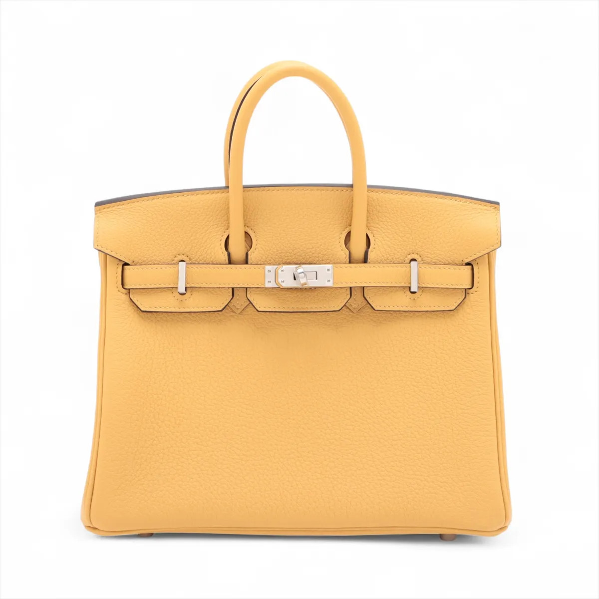 Hermès Birkin 25 Le Tournay Togo Paille Silver Metal Fittings