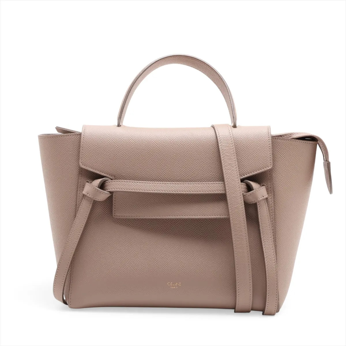 Celine Belt Bag Micro Leather 2 Way Handbag Beige