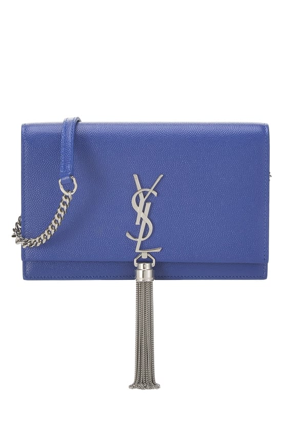 Blue Grainy Kate Tassel Wallet On Chain (WOC)