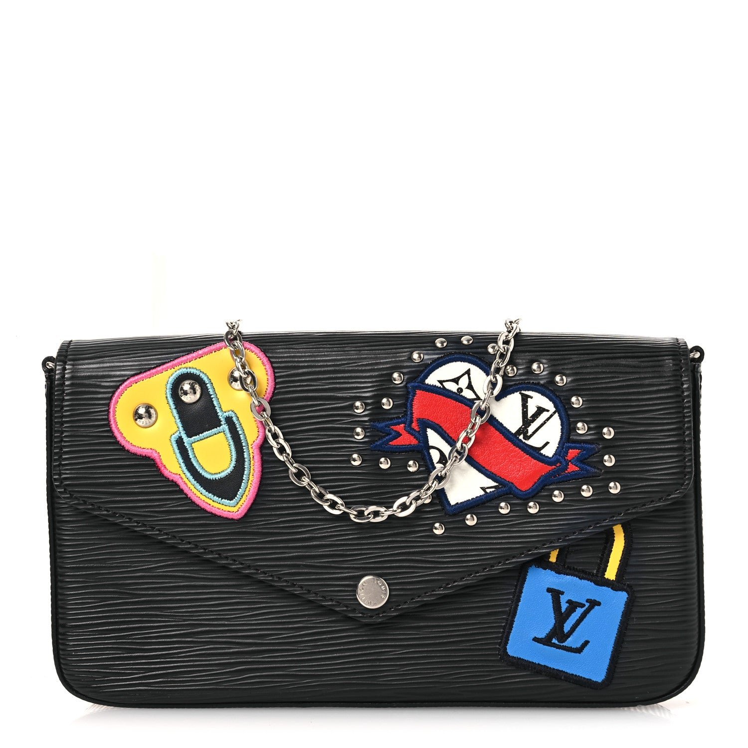 Louis Vuitton Louis Vuitton Epi LV Stories Pochette Felicie Black