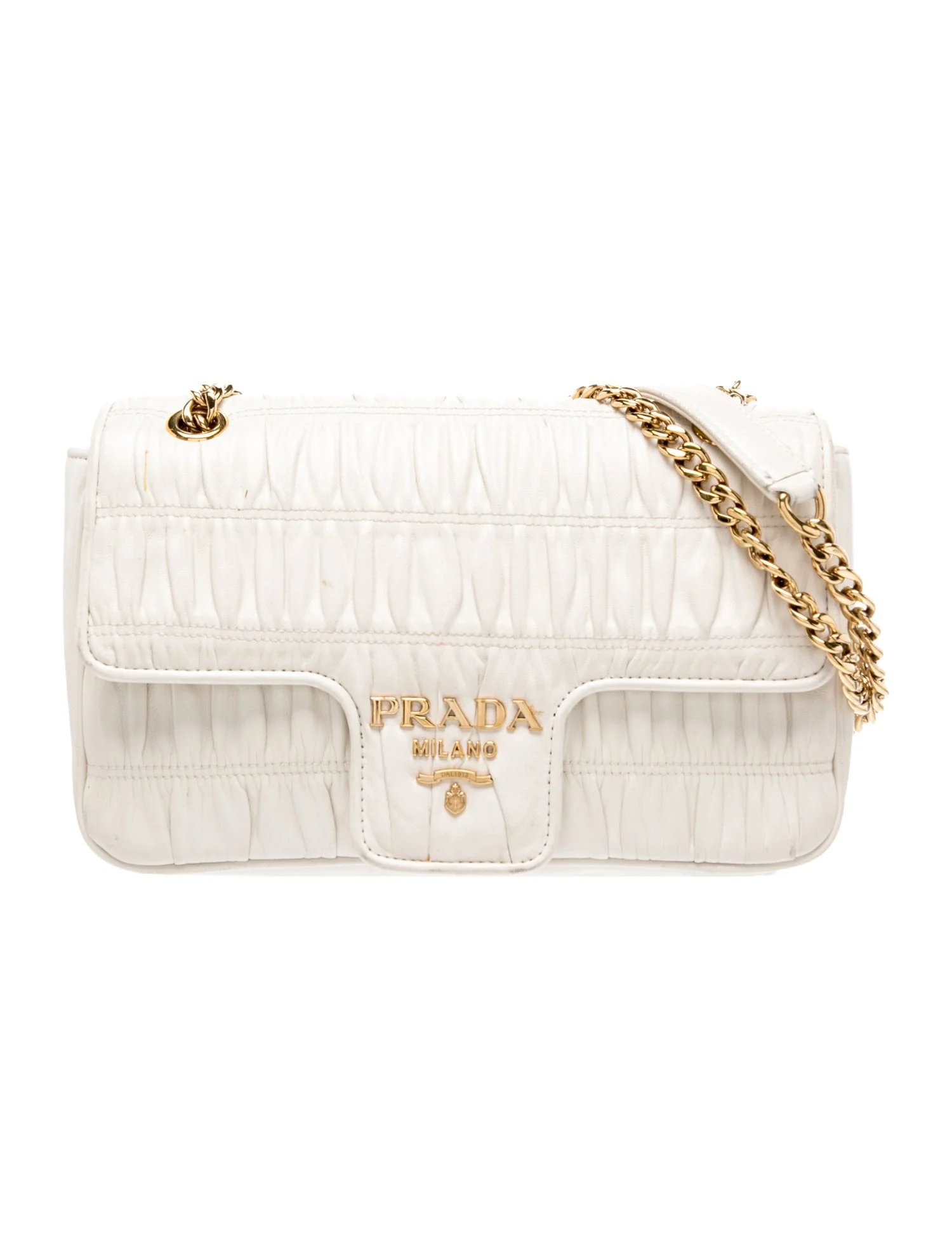 Nappa Gaufre Leather Shoulder Bag