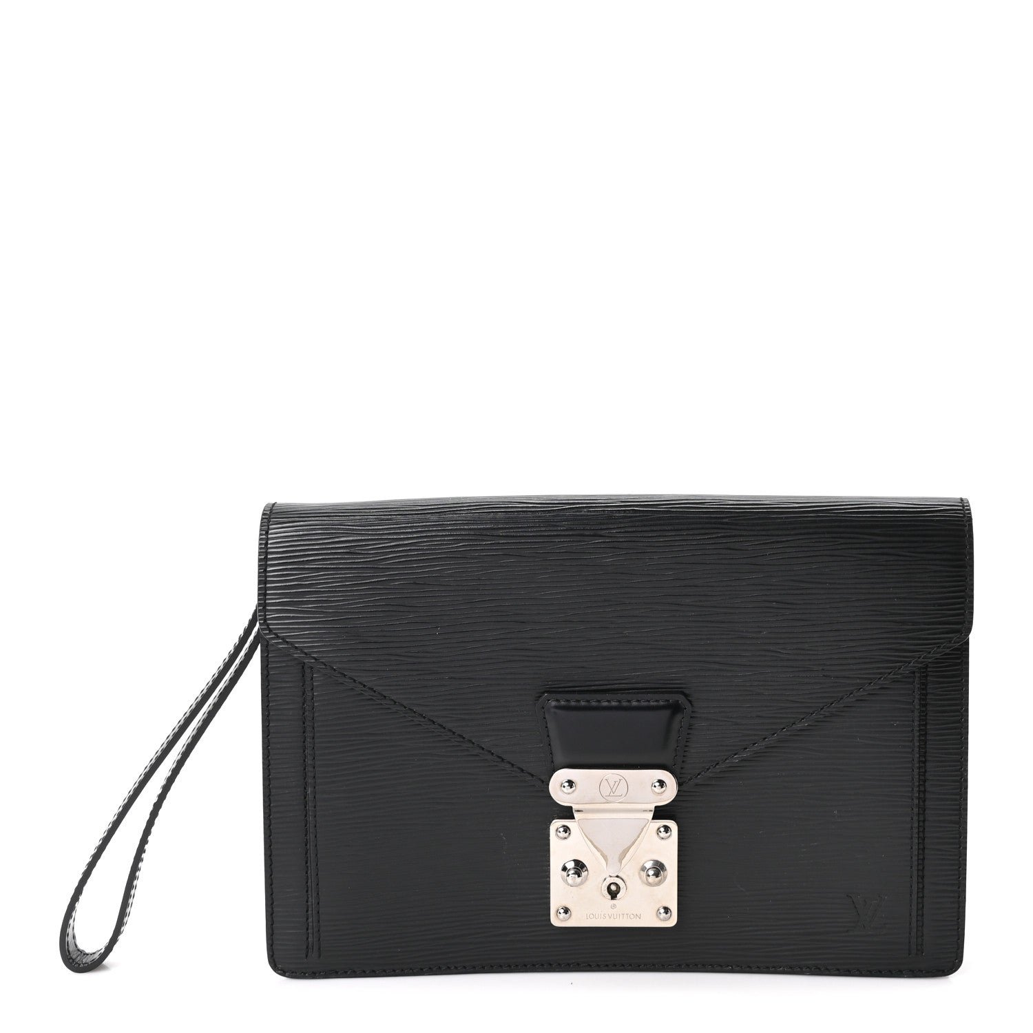 Louis Vuitton Epi Pochette Sellier Dragonne Clutch Black