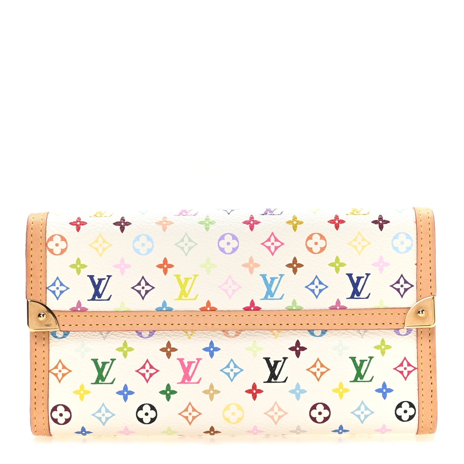 Louis Vuitton Monogram Multicolor Porte Tresor International Wallet White