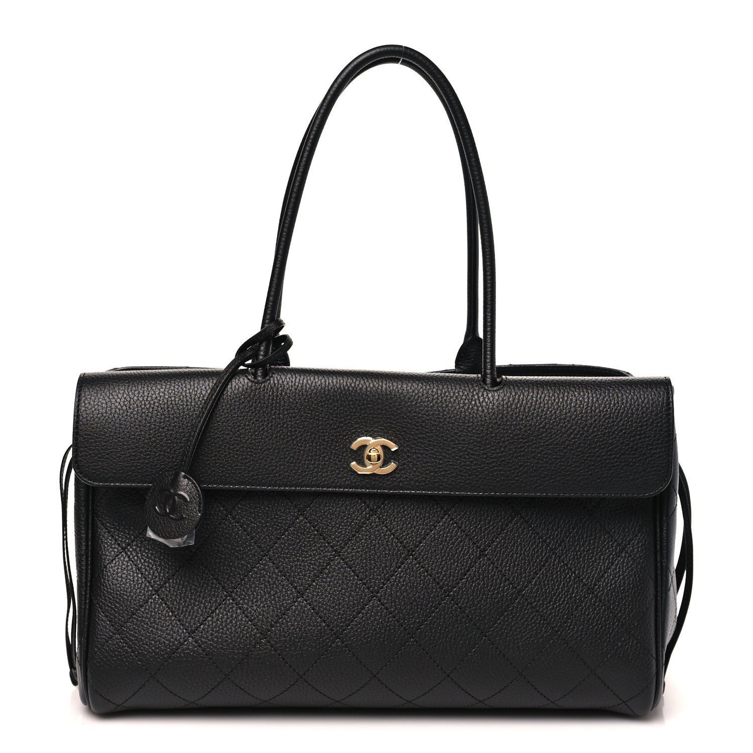 Chanel Grained Calfskin Stitched Urban Essentials Large Shopping Bag Black