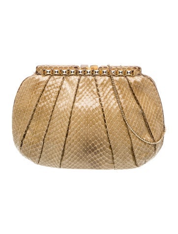 Judith Leiber Snakeskin Clutch
