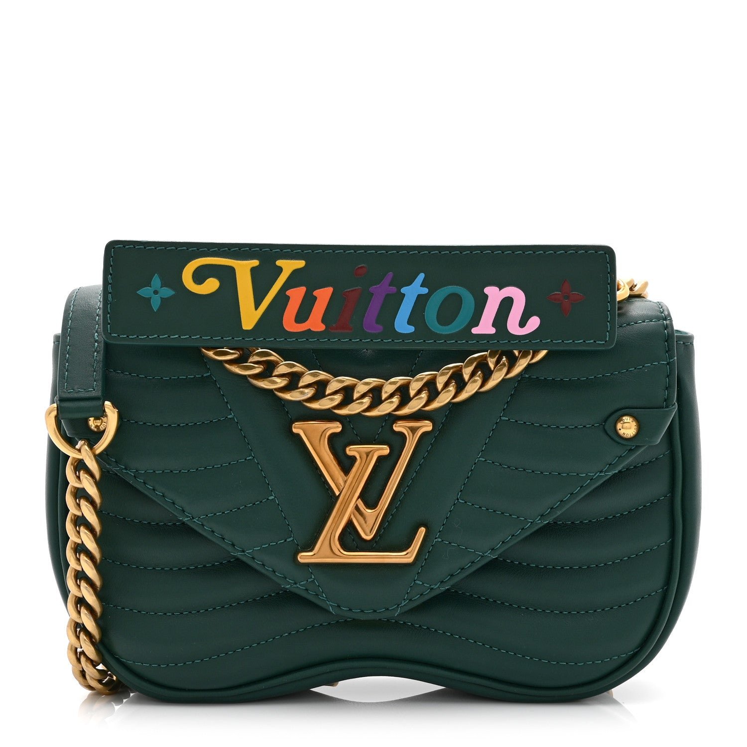 Louis Vuitton Calfskin New Wave Chain PM Emerald